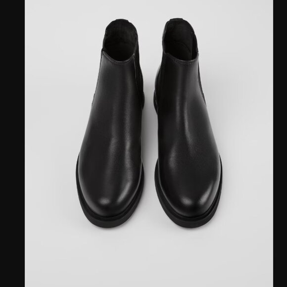NWOB Camper Iman Black Leather Ankle Boots Size 39 - Picture 2 of 12